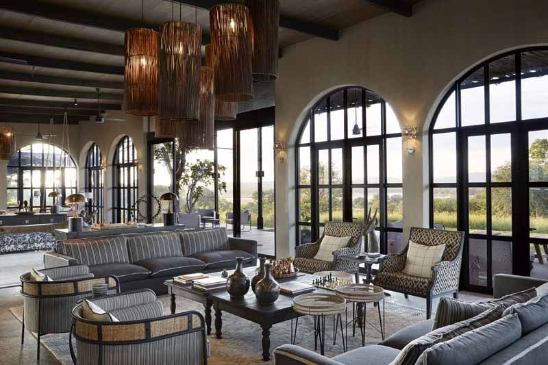 The Chichele lounge, framed by the valley beyond