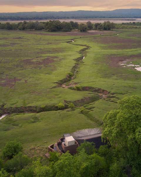 Puku Ridge from the air above the Kakumbi floodplain